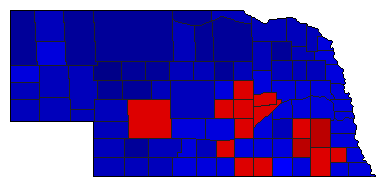 1986 Nebraska County Map of General Election Results for Governor