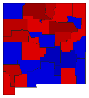 1986 New Mexico County Map of General Election Results for State Auditor