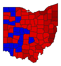 1986 Ohio County Map of General Election Results for Attorney General