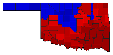 1986 Oklahoma County Map of General Election Results for Attorney General