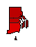 1986 Rhode Island County Map of General Election Results for Secretary of State