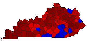 1987 Kentucky County Map of General Election Results for Agriculture Commissioner