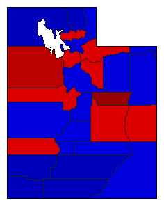 1988 Utah County Map of General Election Results for Attorney General