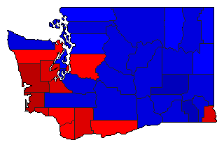 1988 Washington County Map of General Election Results for Comptroller General