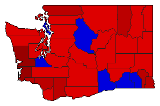 1988 Washington County Map of General Election Results for State Auditor