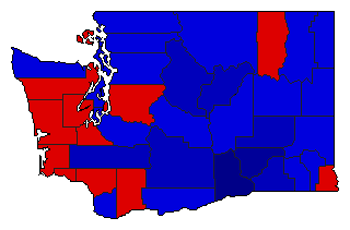 1988 Washington County Map of General Election Results for Senator