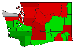 1988 Washington County Map of Democratic Primary Election Results for Senator