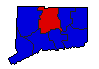 1988 Connecticut County Map of General Election Results for President
