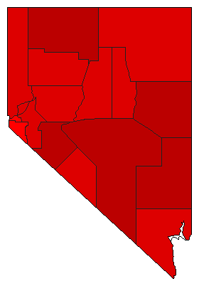 1990 Nevada County Map of General Election Results for Attorney General