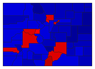 1990 Colorado County Map of General Election Results for Senator