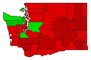 1991 Washington County Map of General Election Results for Initiative
