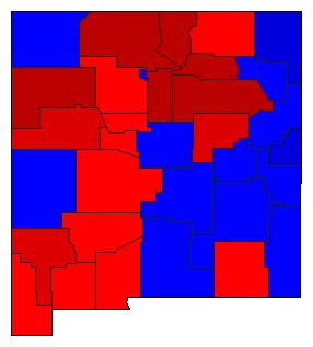 1992 New Mexico County Map of General Election Results for President
