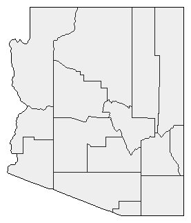 1992 Arizona County Map of Democratic Primary Election Results for President