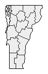 1992 Vermont County Map of Democratic Primary Election Results for President