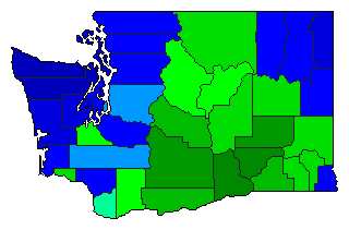 1992 Washington County Map of Republican Primary Election Results for Governor