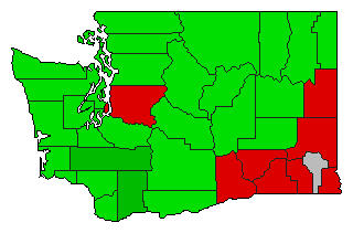 1992 Washington County Map of General Election Results for Initiative