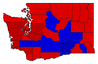 1992 Washington County Map of General Election Results for State Treasurer