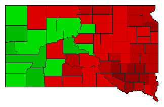1993 South Dakota County Map of Special Election Results for Referendum
