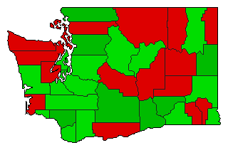 1993 Washington County Map of General Election Results for Initiative