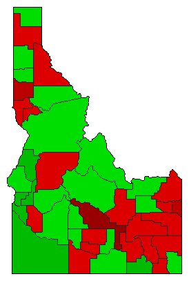 1994 Idaho County Map of General Election Results for Initiative