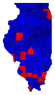 1994 Illinois County Map of General Election Results for Comptroller General