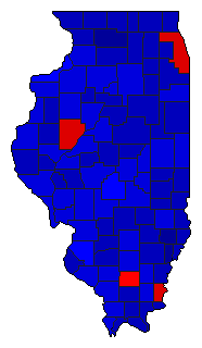 1994 Illinois County Map of General Election Results for Attorney General
