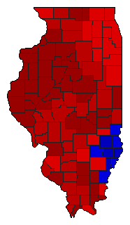 1994 Illinois County Map of Democratic Primary Election Results for Attorney General