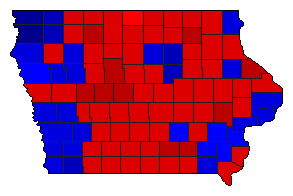 1994 Iowa County Map of General Election Results for State Treasurer