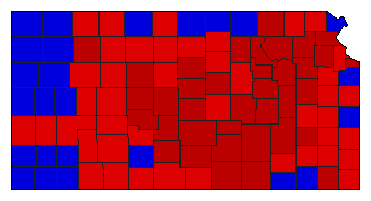 1994 Kansas County Map of General Election Results for Insurance Commissioner
