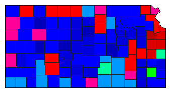 1994 Kansas County Map of Republican Primary Election Results for Attorney General
