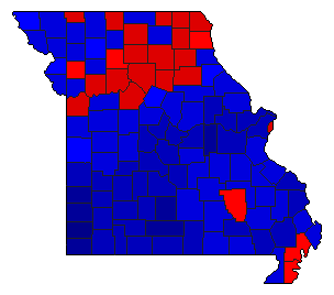 1994 Missouri County Map of General Election Results for State Auditor