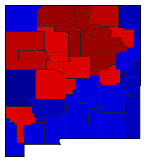1994 New Mexico County Map of General Election Results for Senator