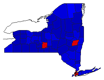 1994 New York County Map of General Election Results for Attorney General