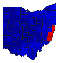 1994 Ohio County Map of General Election Results for Secretary of State