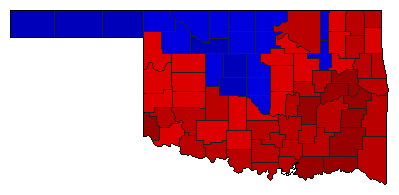 1994 Oklahoma County Map of General Election Results for Attorney General