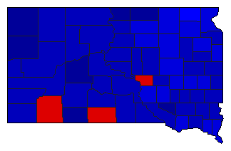 1994 South Dakota County Map of General Election Results for Attorney General