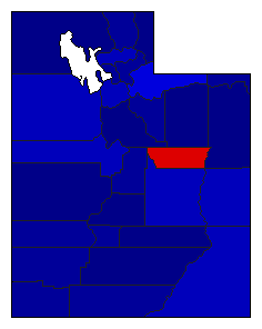 1994 Utah County Map of General Election Results for Senator
