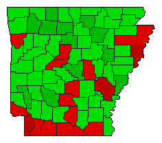 1994 Arkansas County Map of General Election Results for Referendum