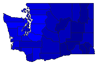 1994 Washington County Map of Open Primary Election Results for Senator