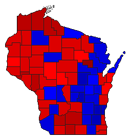 1994 Wisconsin County Map of General Election Results for Attorney General