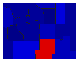 1994 Wyoming County Map of General Election Results for Secretary of State