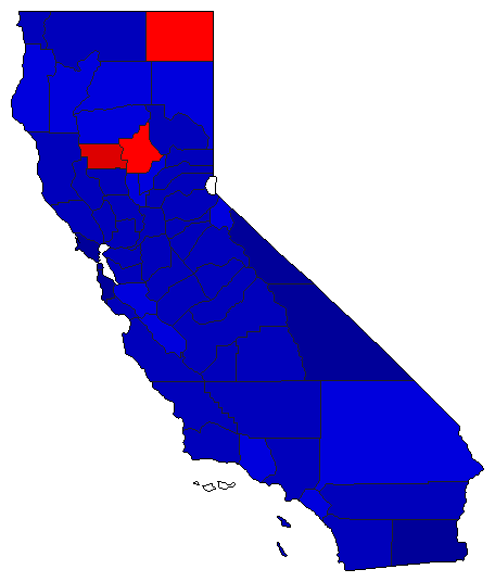 1994 California County Map of Republican Primary Election Results for Governor