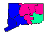 1994 Connecticut County Map of General Election Results for Governor