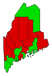1995 Maine County Map of Special Election Results for Referendum