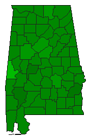 1996 Alabama County Map of General Election Results for Referendum