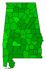 1996 Alabama County Map of General Election Results for Referendum