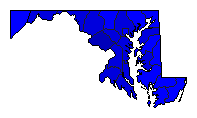 1996 Maryland County Map of Republican Primary Election Results for President