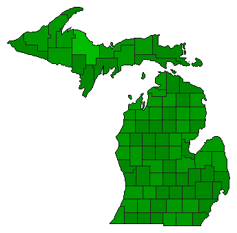 1996 Michigan County Map of General Election Results for Referendum