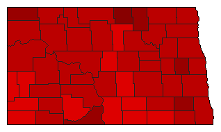 1996 North Dakota County Map of General Election Results for Attorney General