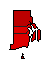 1996 Rhode Island County Map of General Election Results for President